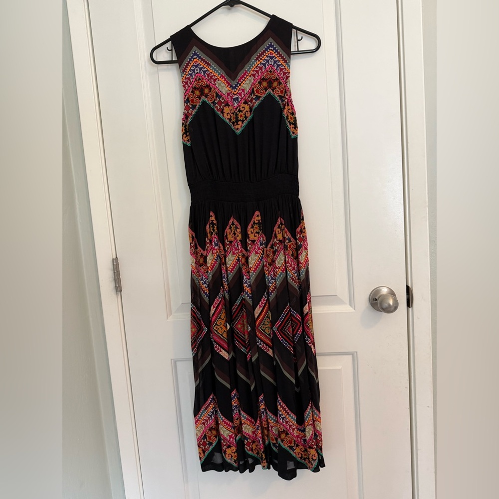 Anthropologie Multicolor Patterned Maxi Dress